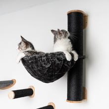 Parede de trepar para gatos - Poste para gatos em sisal XXL com rede 45Ø de Luxe (Blackline)