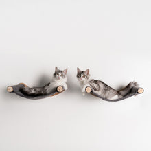 Parede de trepar para gatos - Cama de rede de Luxe XXL (Cinzento)