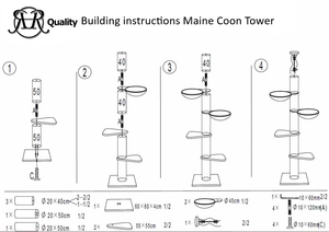 Maine Coon Tower Blackline Cinzento Escuro